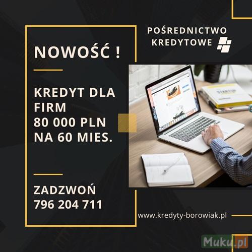 Kredyt dla FIRM 80 000 PLN na 60 mies.